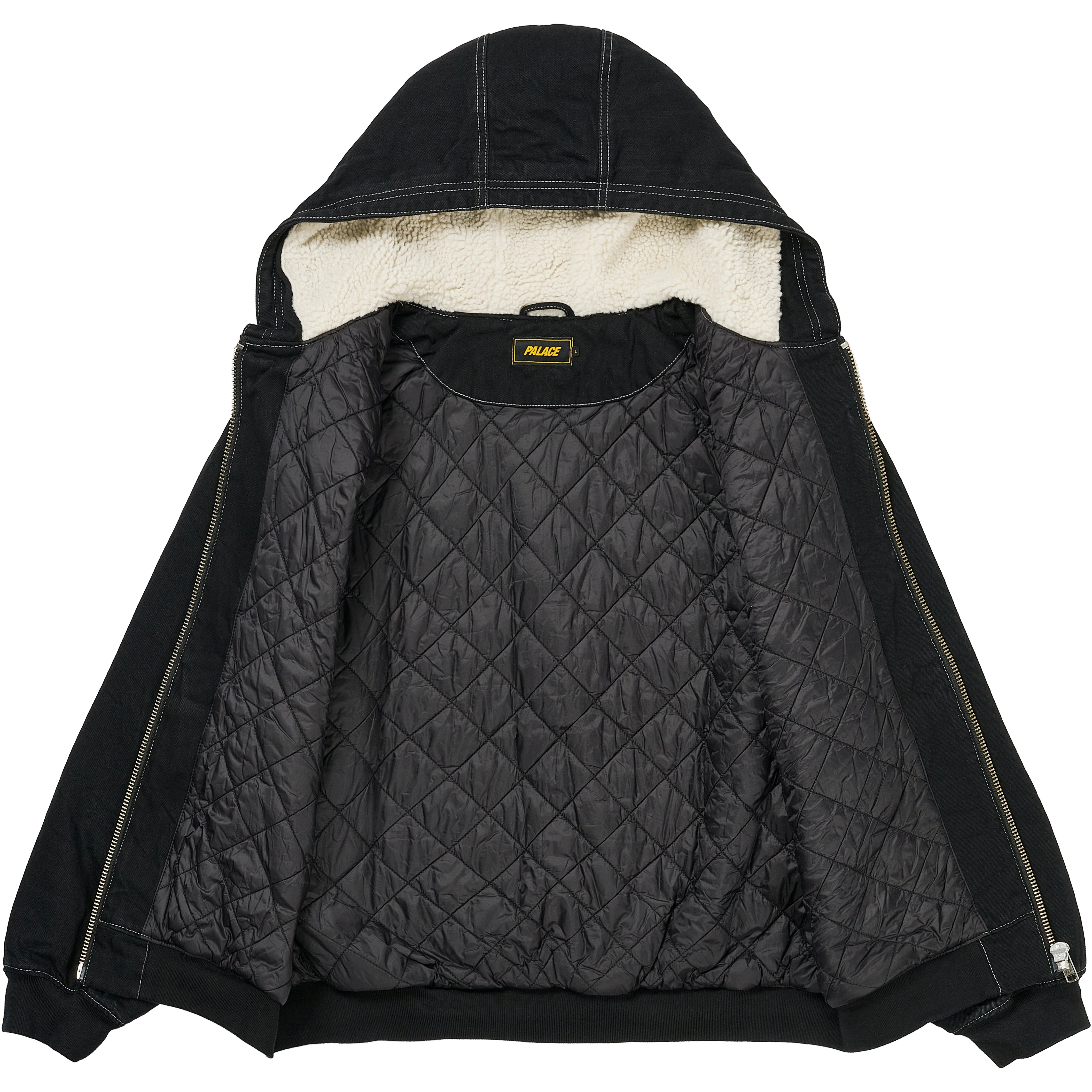 Thumbnail HOODED SHERP JACKET BLACK STONE WASH one color