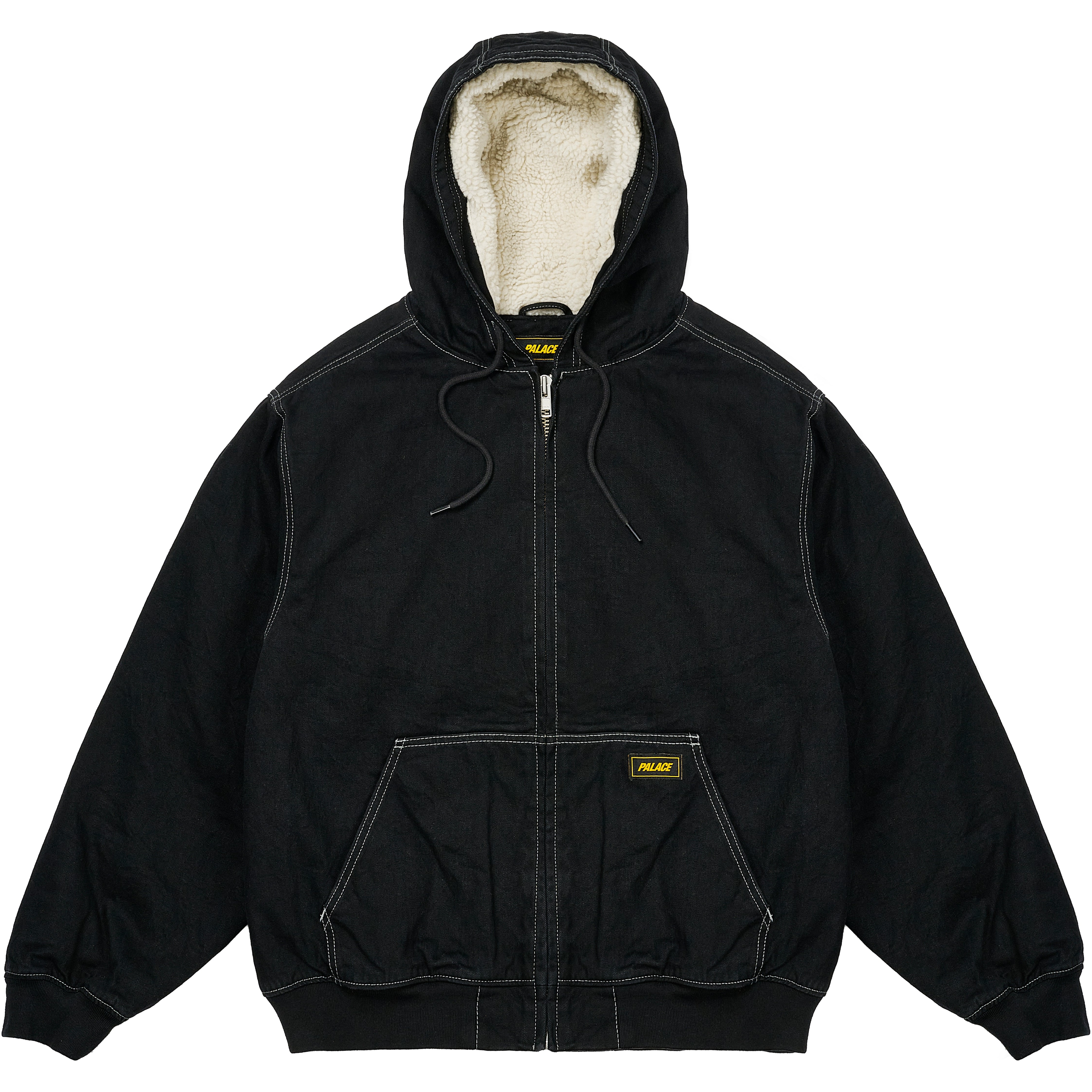 Thumbnail HOODED SHERP JACKET BLACK STONE WASH one color