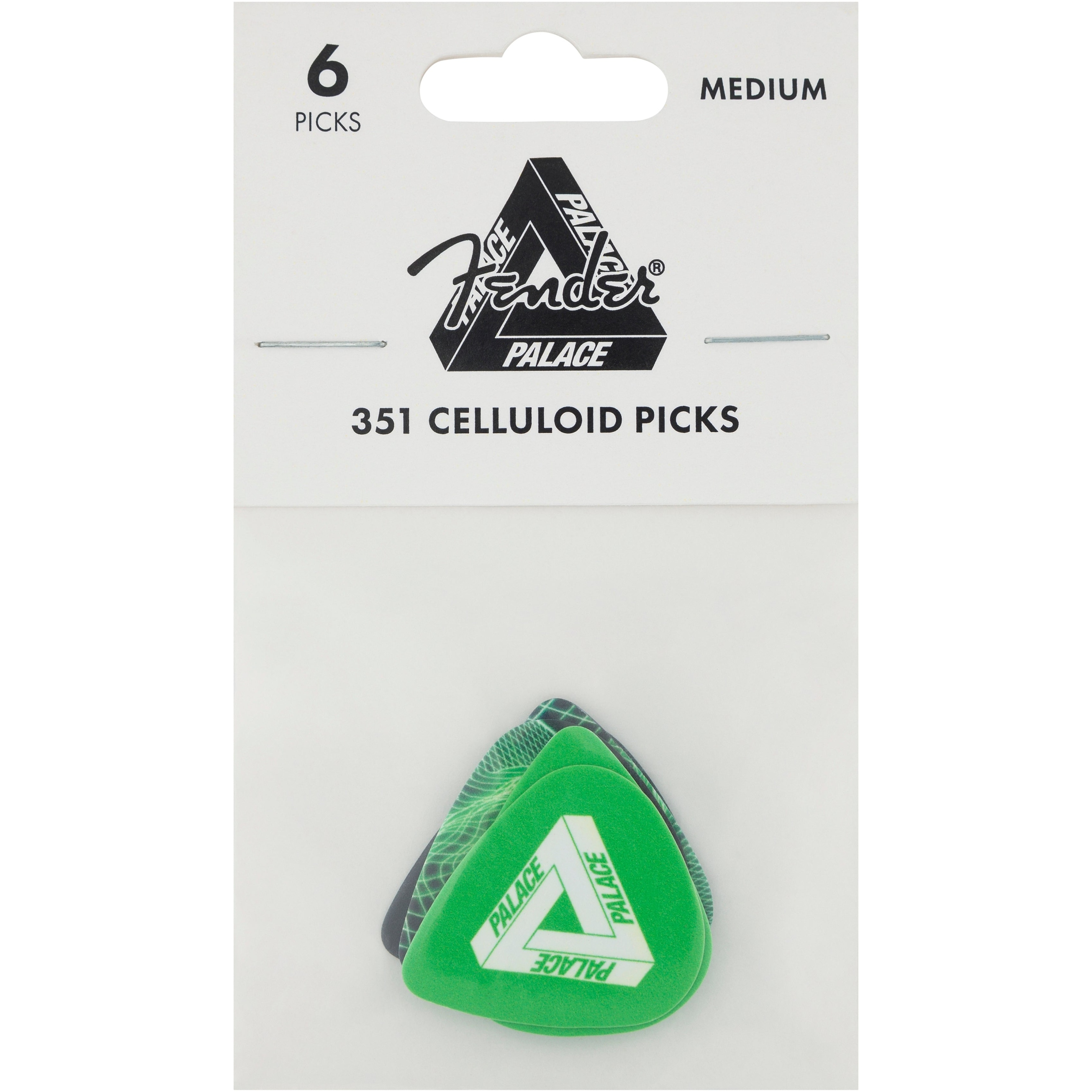 Thumbnail PALACE FENDER MEDIUM PICK 6 PACK GREEN one color