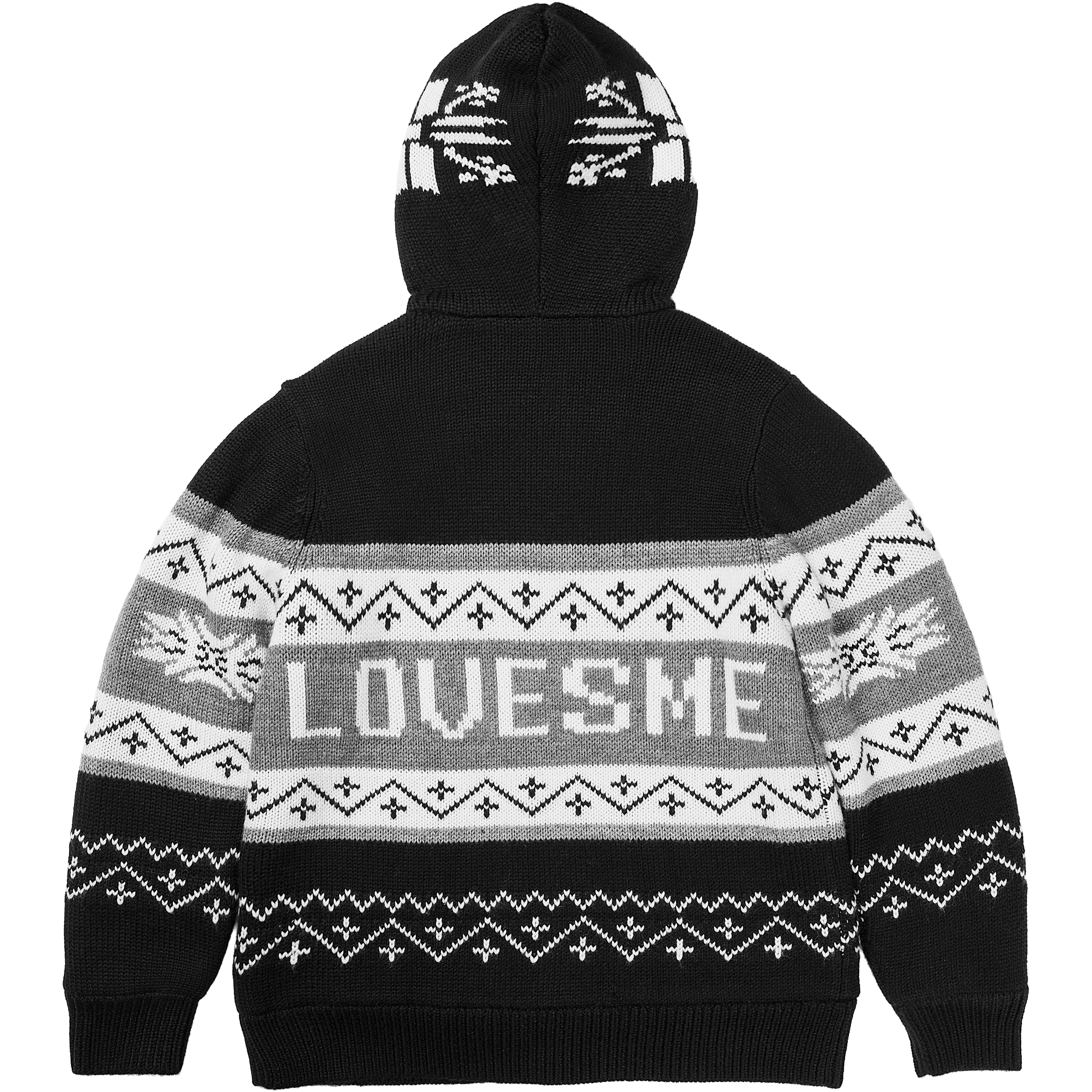 Thumbnail PALACE LOVES ME HOODED KNIT BLACK one color