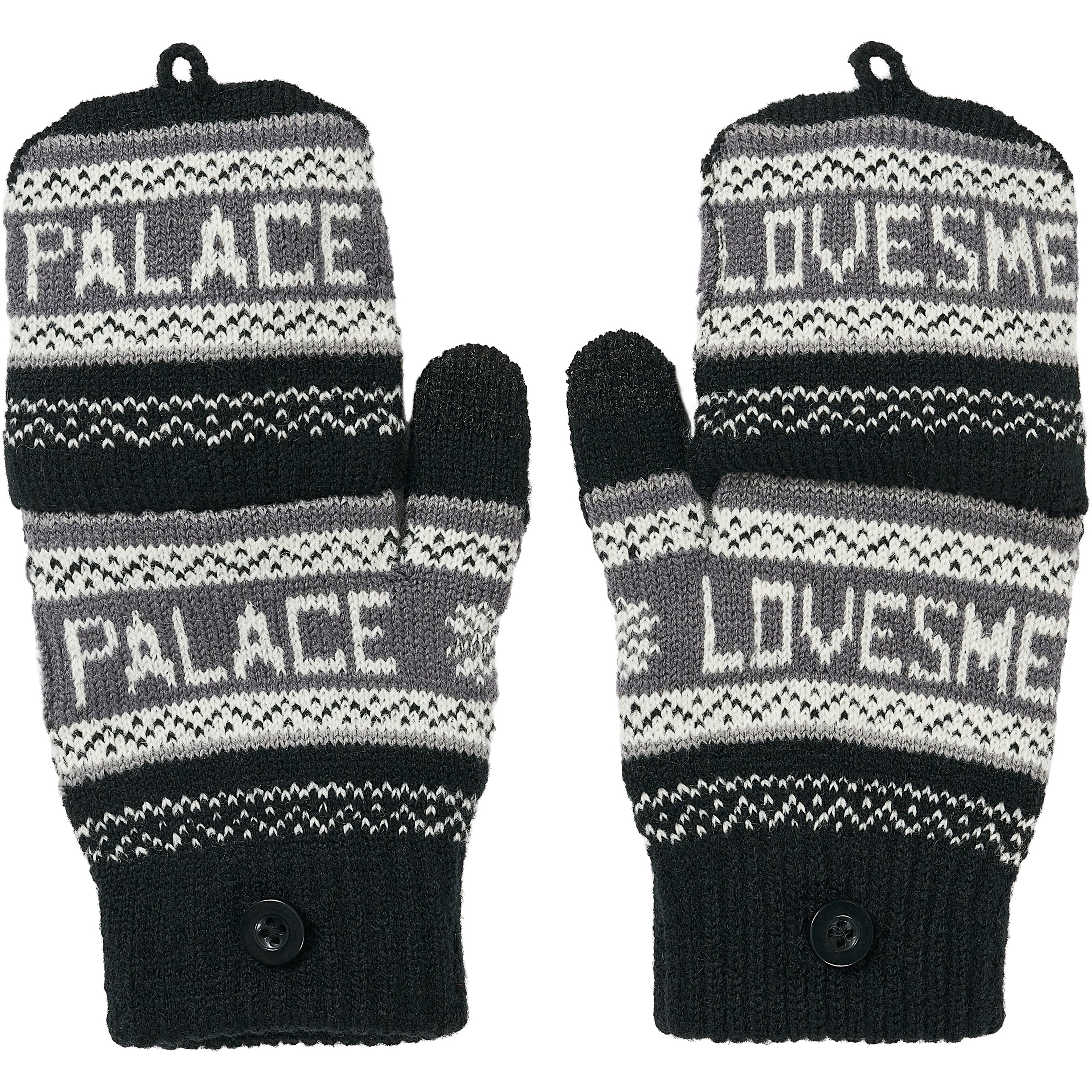 Thumbnail PALACE LOVES ME KNITTED GLOVES BLACK one color