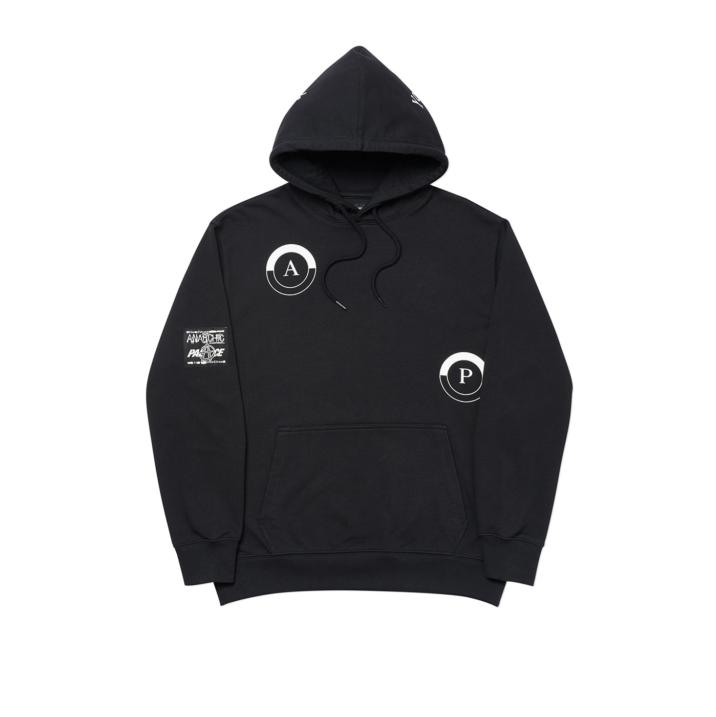 PALACE ANARCHIC HOODIE HUMANITY BLACK one color