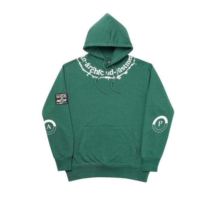 PALACE ANARCHIC HOODIE GREEN one color