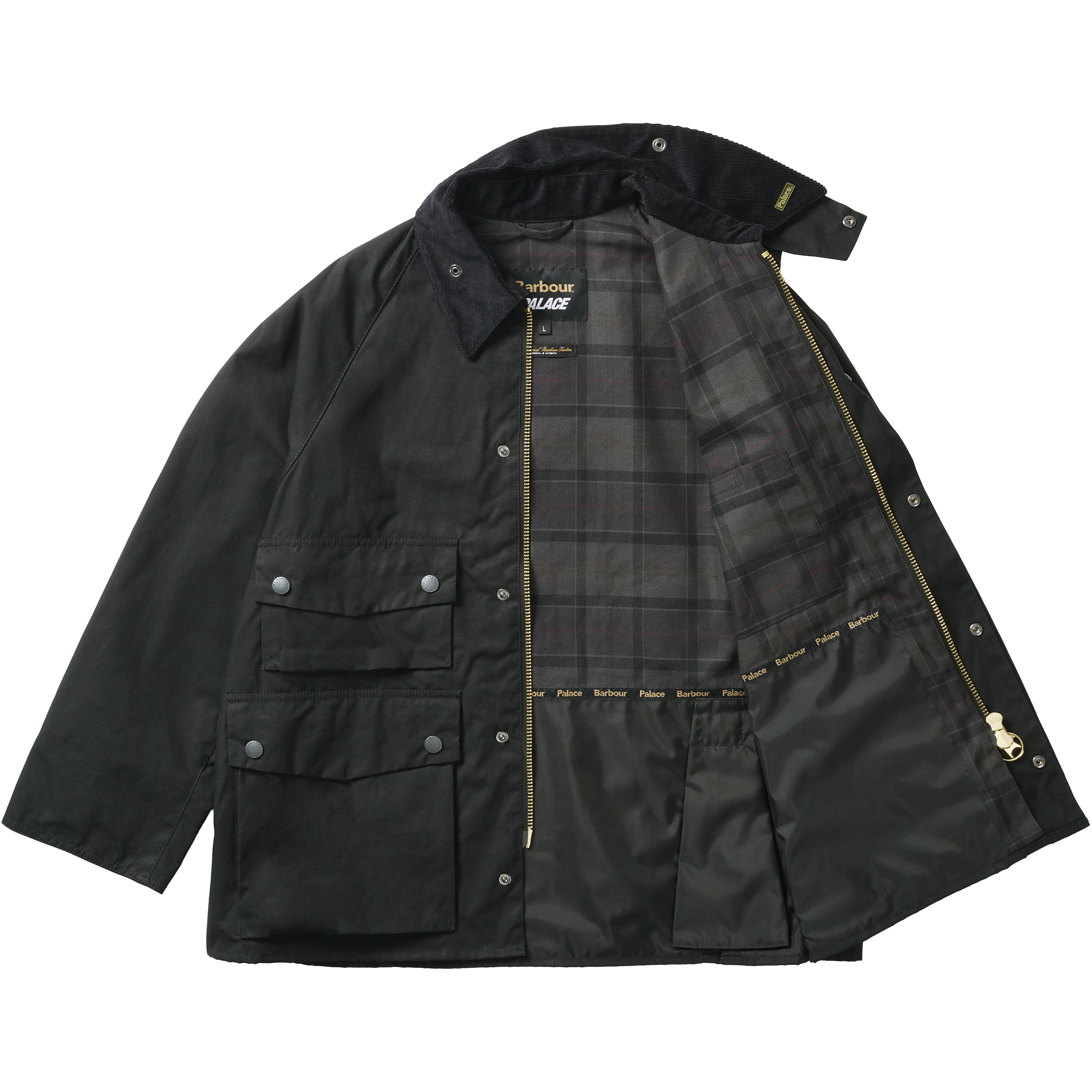 Palace PALACE BARBOUR BEDALE CASUAL JACKET BLACK