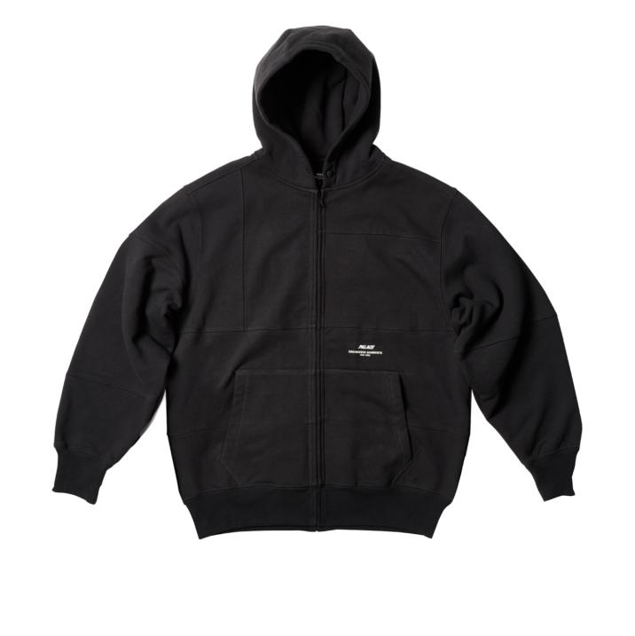 PALACE ENIGNEERED GARMENTS HEAVY PATCHWORK ZIP HOOD BLACK one color