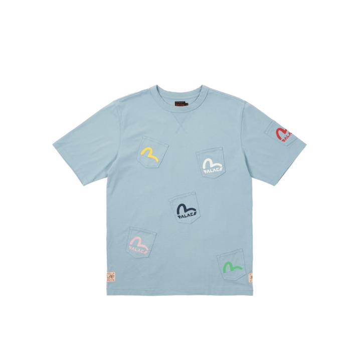 PALACE EVISU T-SHIRT POCKETS BLUE one color