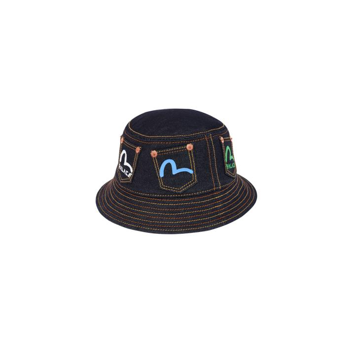 Thumbnail PALACE EVISU BUCKET HAT INDIGO one color