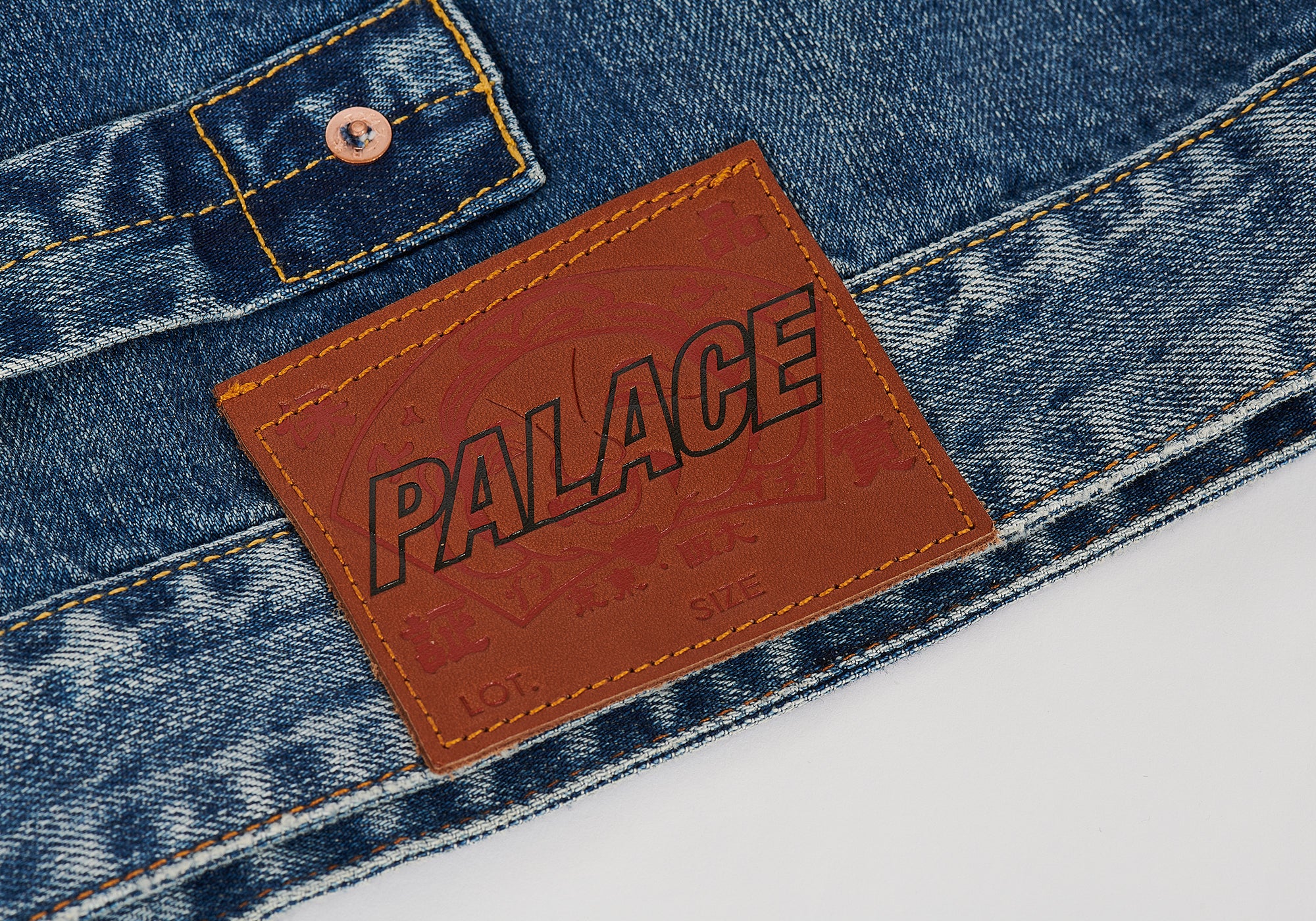 Palace Evisu Type One Denim Jacket Stone Wash - Palace Evisu 2023