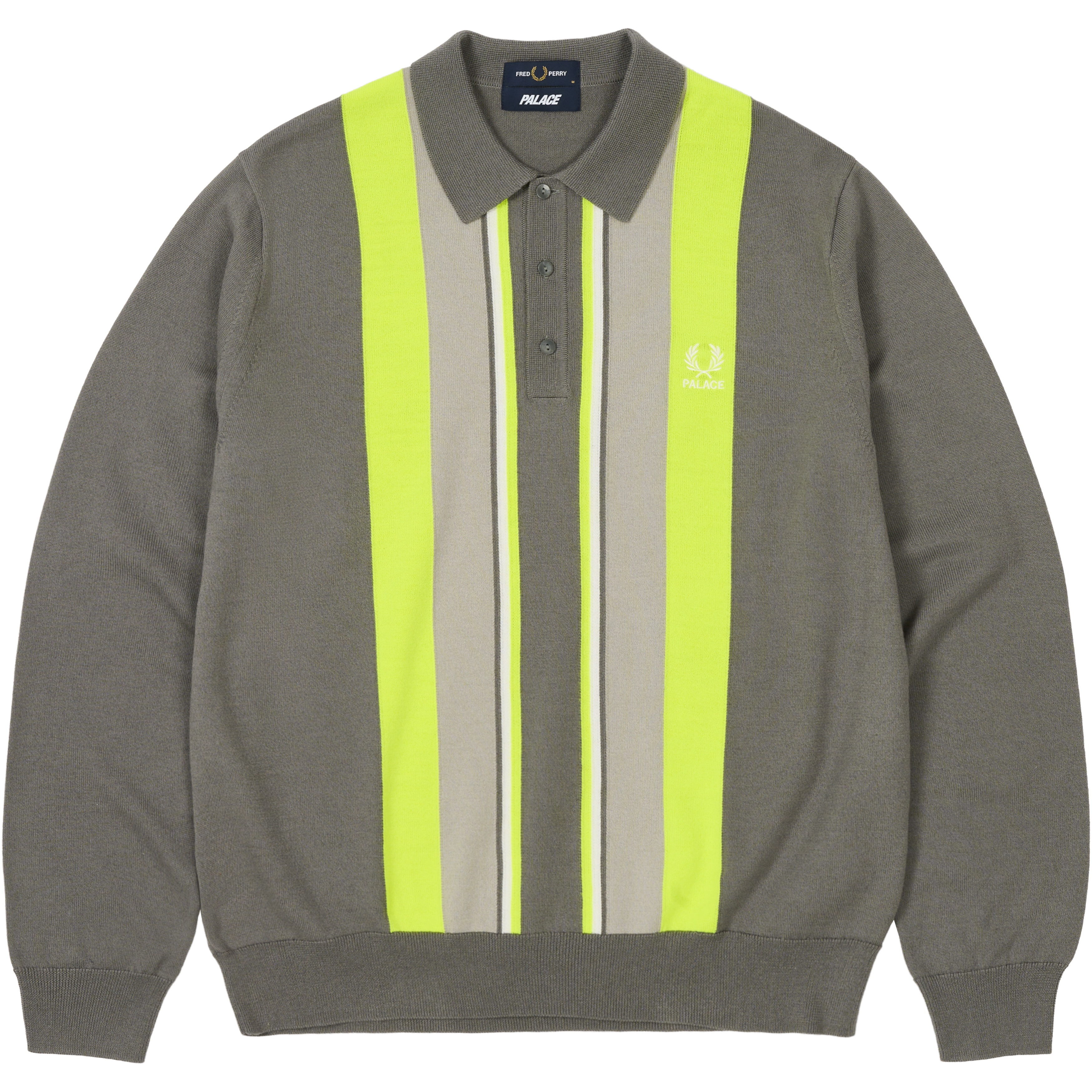 PALACE FRED PERRY LONG SLEEVE KNITTED SHIRT FEATHER one color