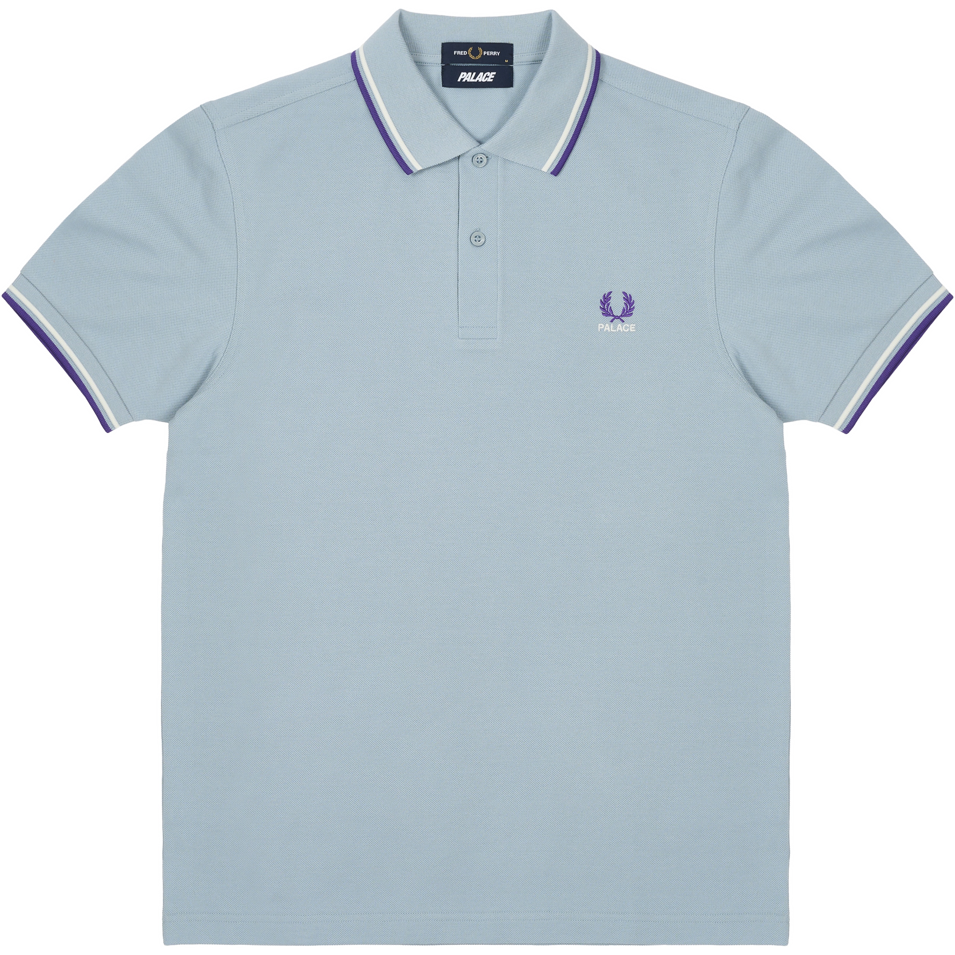 PALACE FRED PERRY SHIRT DUSTY BLUE one color
