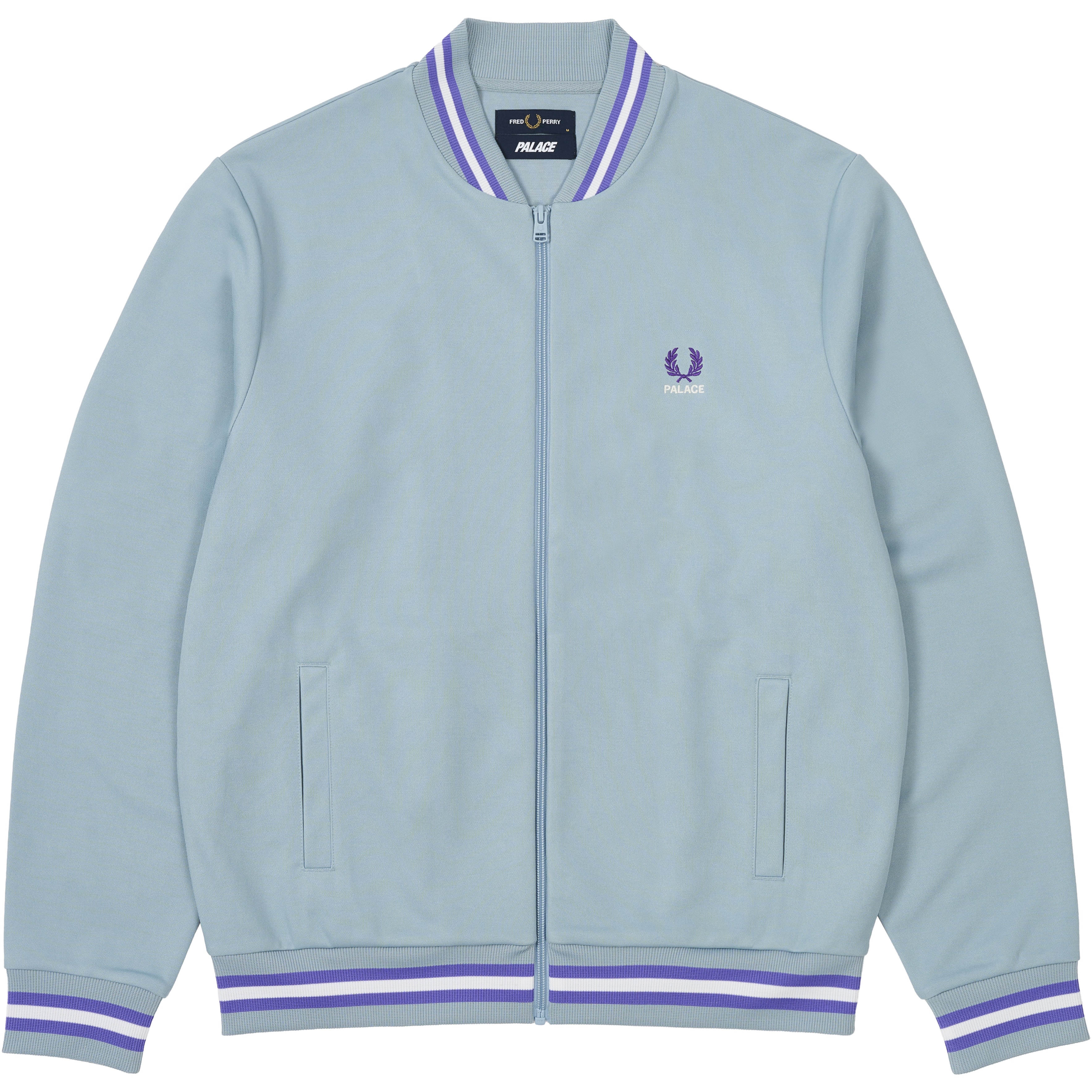 PALACE FRED PERRY TRACK JACKET DUSTY BLUE one color
