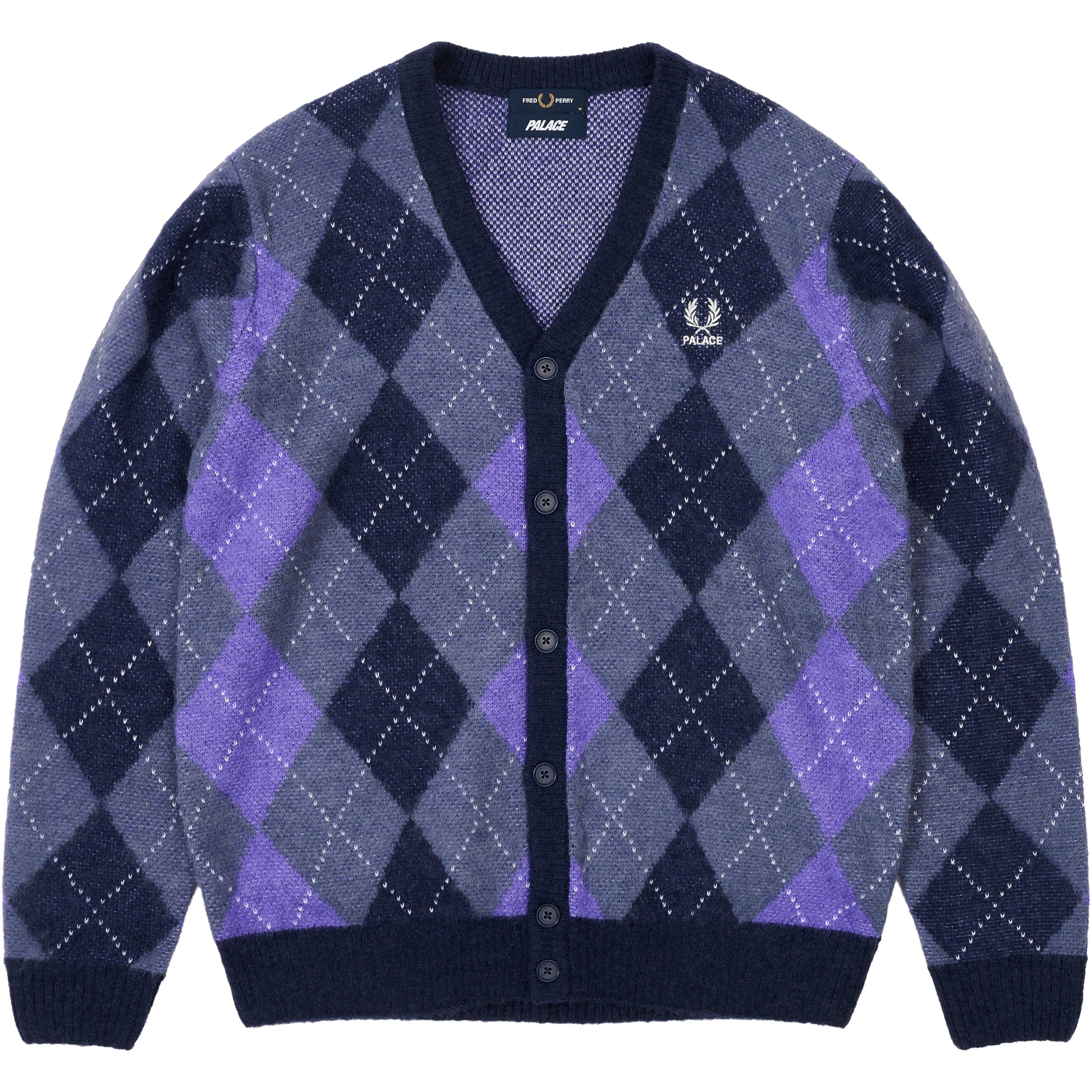 Thumbnail PALACE FRED PERRY ARGYLE CARDIGAN PEACOAT one color