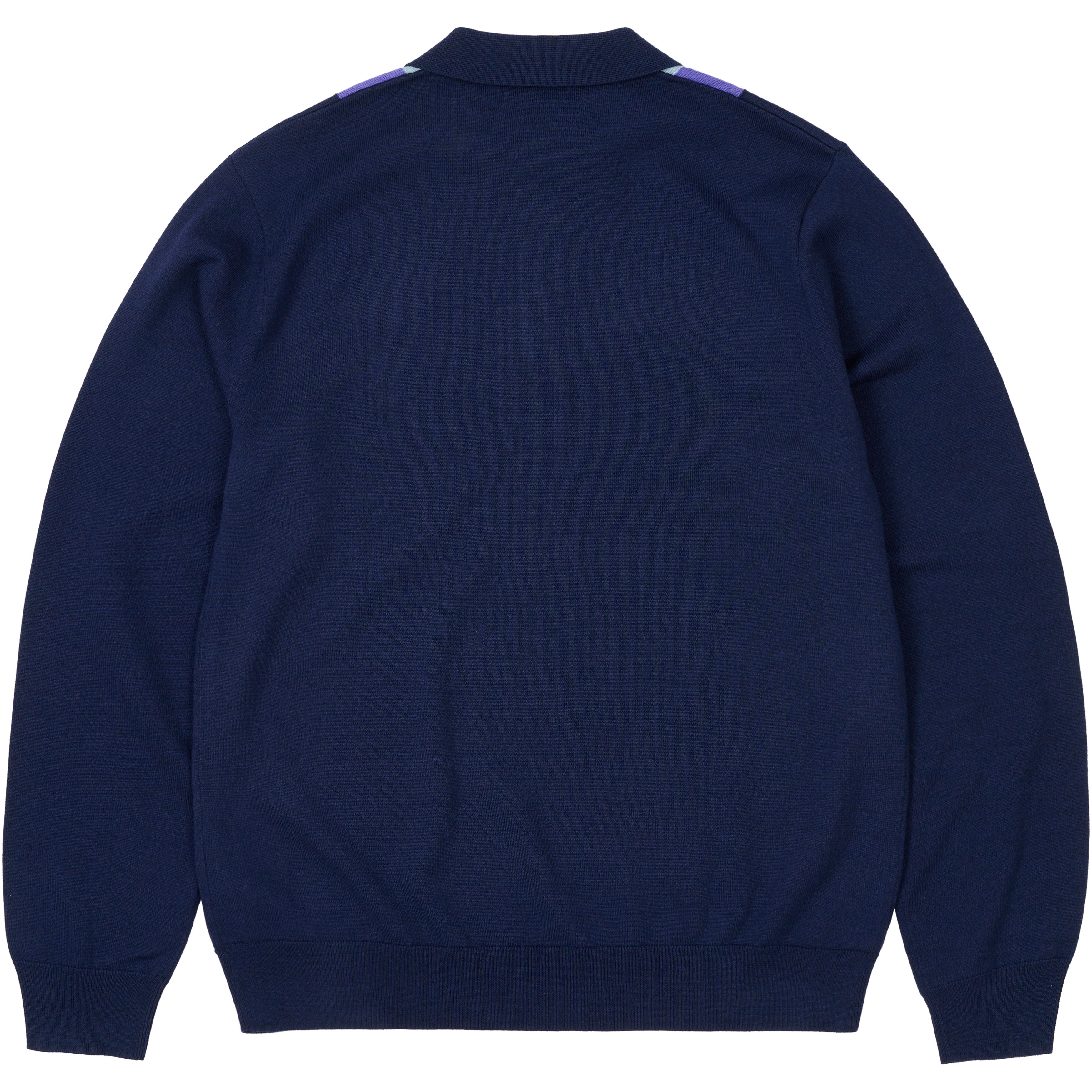 Thumbnail PALACE FRED PERRY LONG SLEEVE KNITTED SHIRT PEACOAT one color