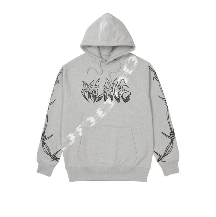 PALACE LS LOTTIES HOODIE GREY one color
