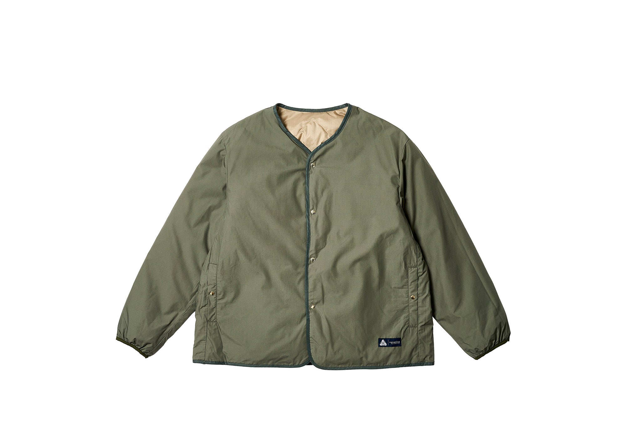 Palace Nanamica Reversible Down Cardigan Sage Green   Palace