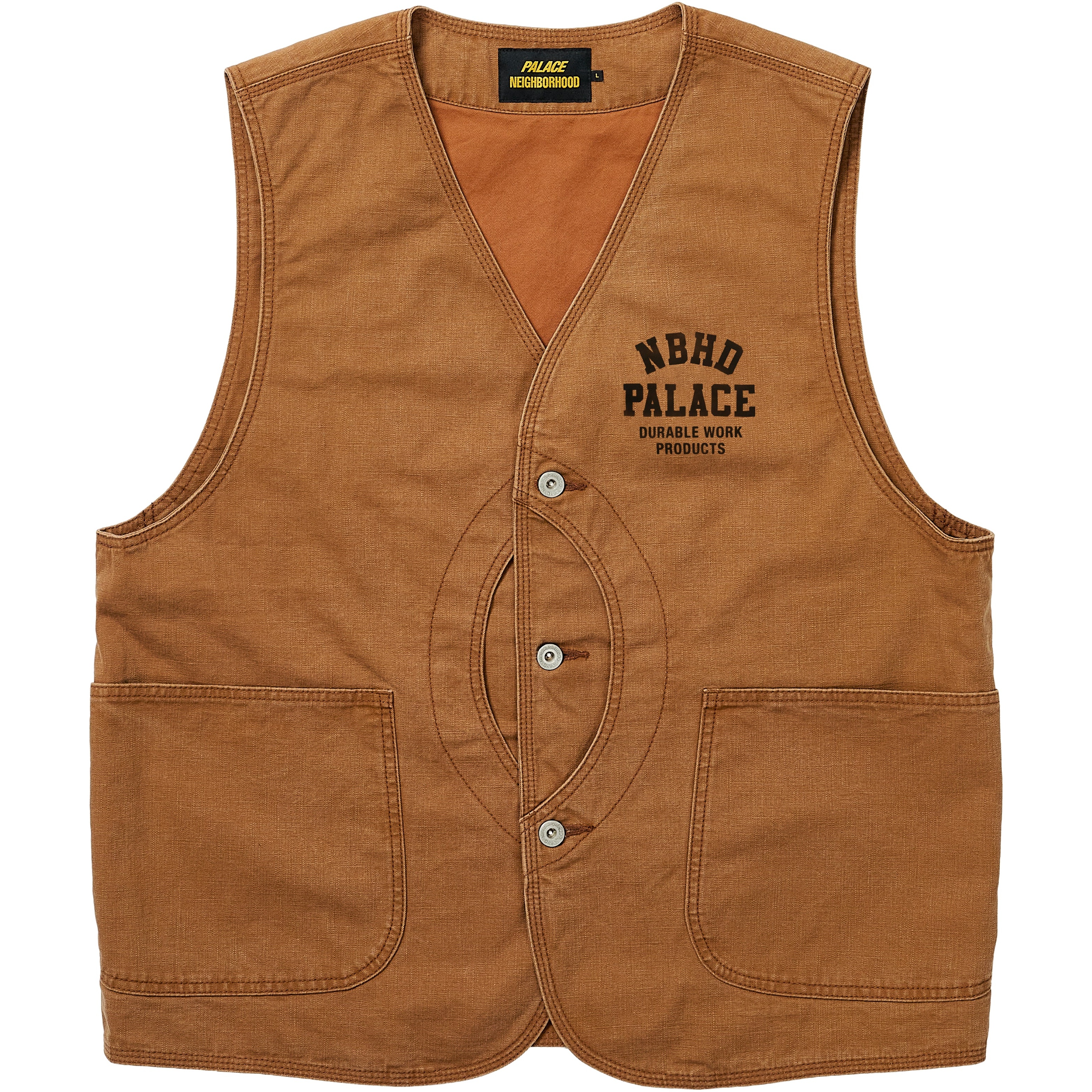 Thumbnail PALACE NEIGHBORHOOD DUCK VEST BROWN one color