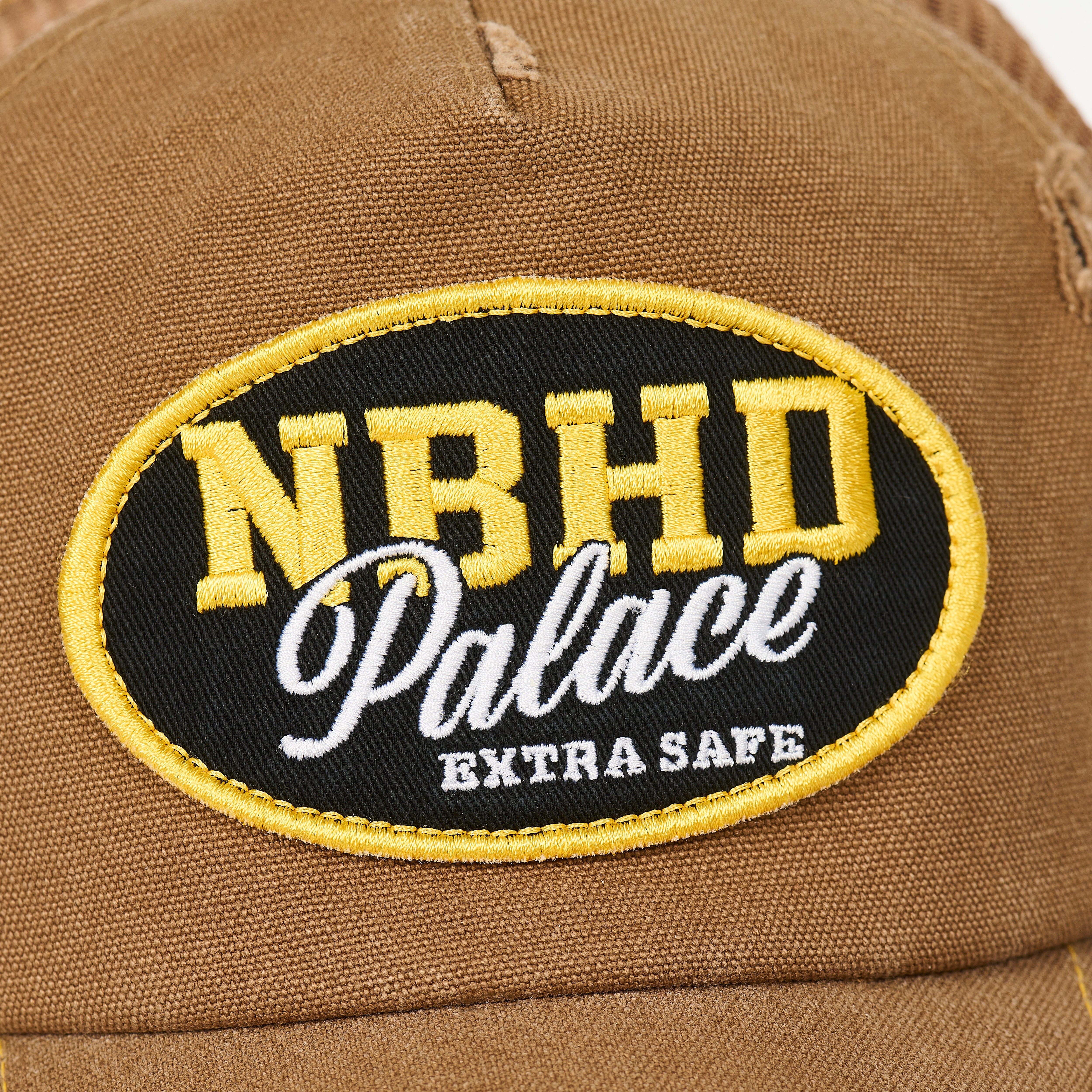 Palace Neighborhood Mesh Trucker Tan Canvas - Palace