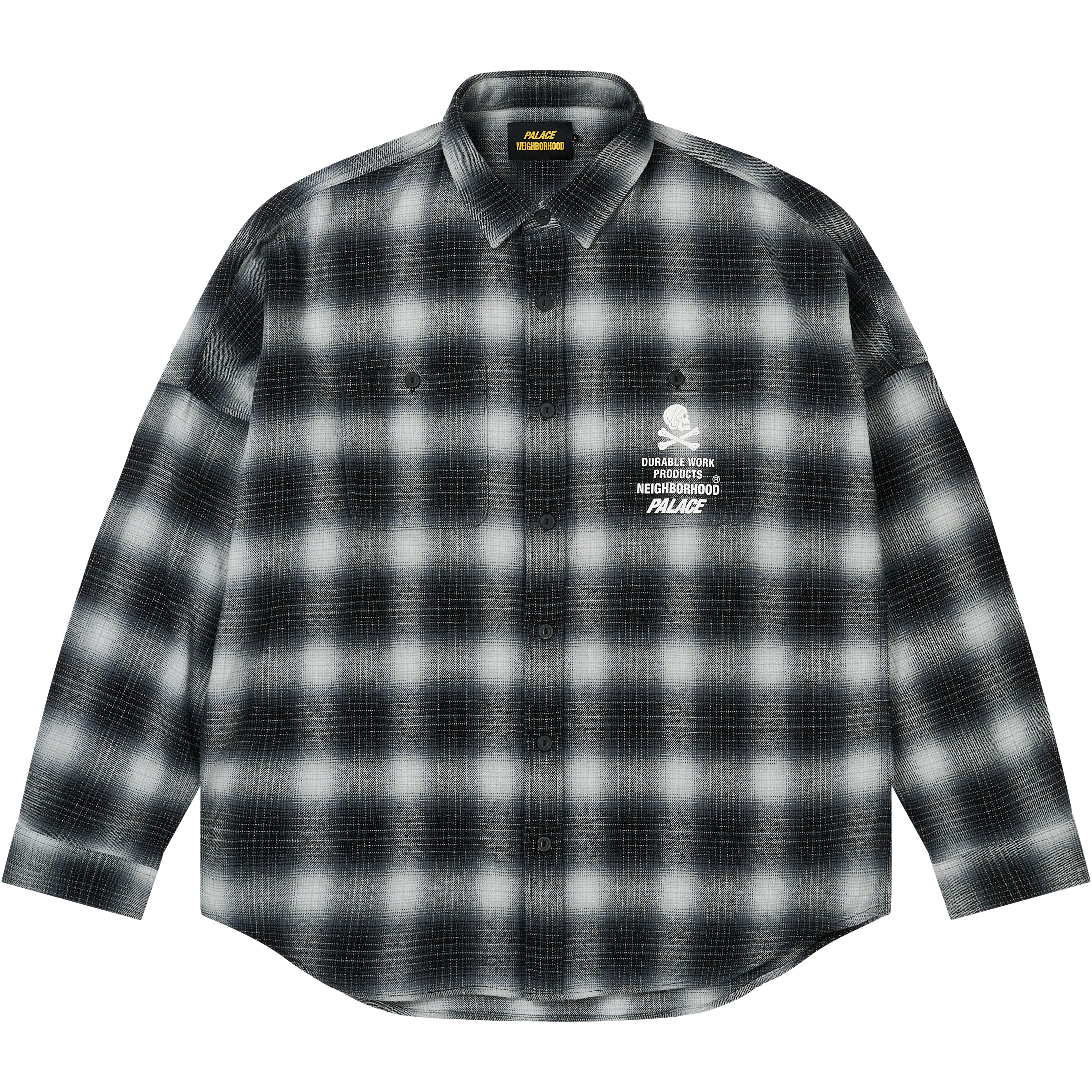 Thumbnail PALACE NEIGHBORHOOD SHIRT GREY OMBRE PLAID one color