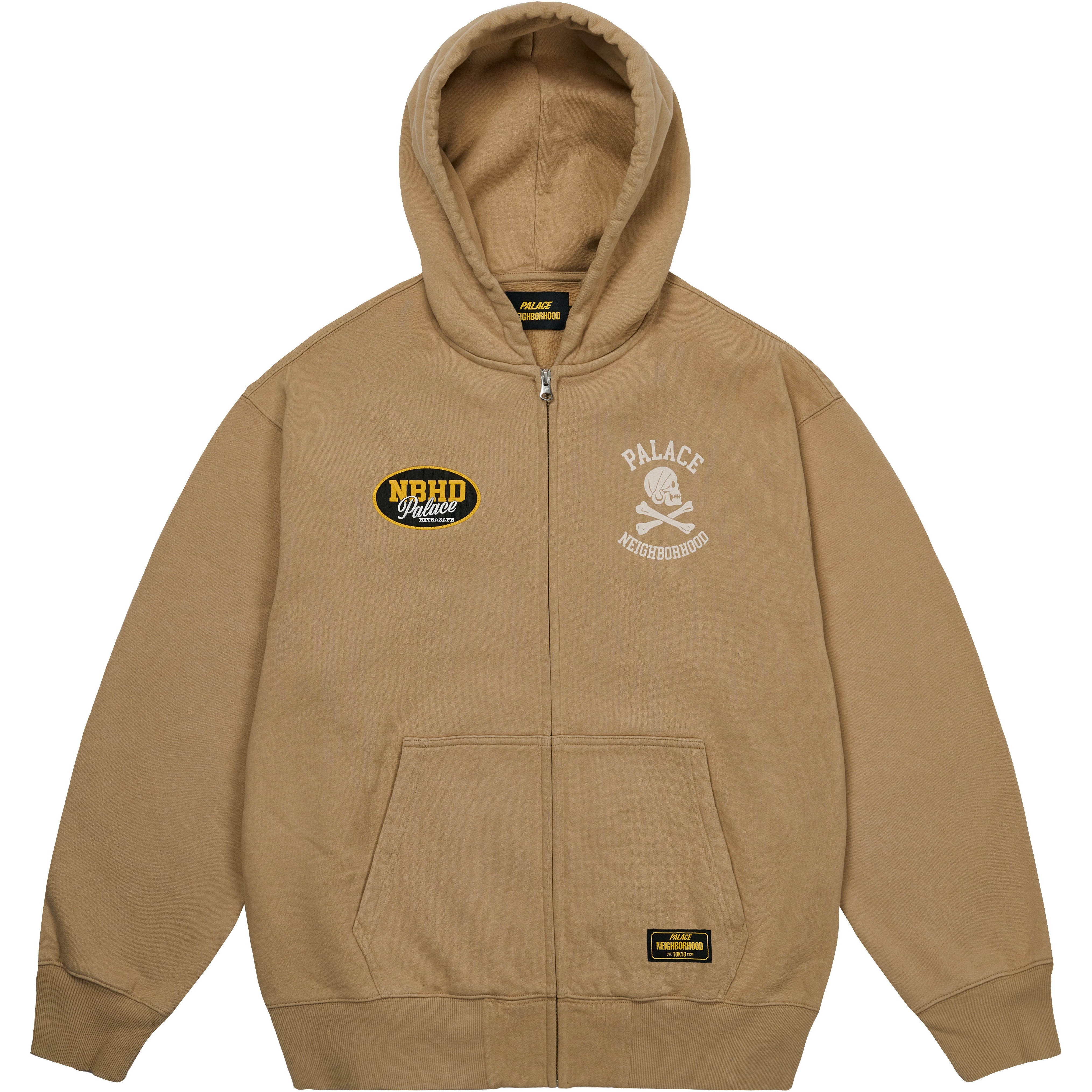 Thumbnail PALACE NEIGHBORHOOD SKULL ZIP HOOD INCENSE one color