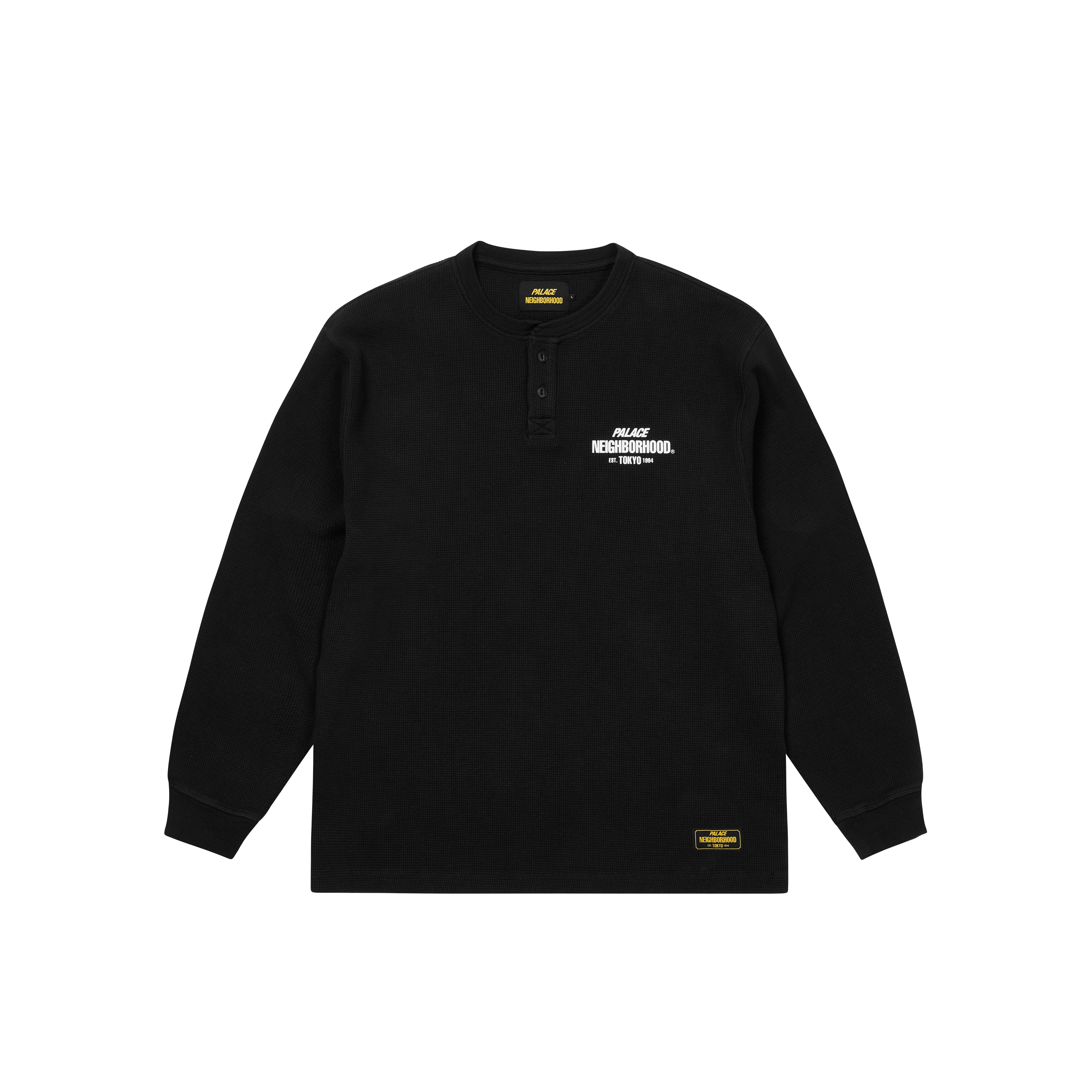 Palace Neighborhood Waffle Jersey Black - Palace