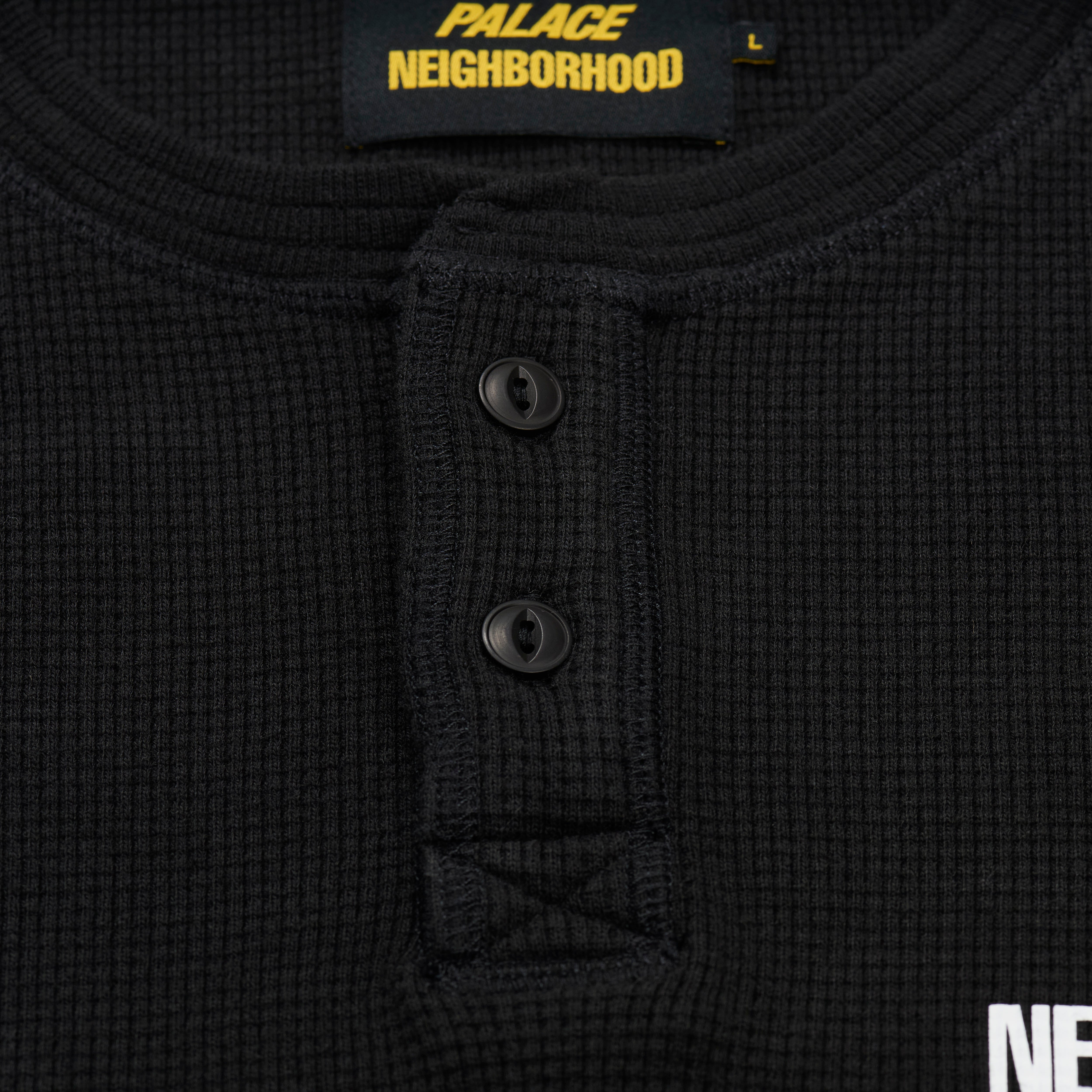 Palace Neighborhood Waffle Jersey Black - Palace