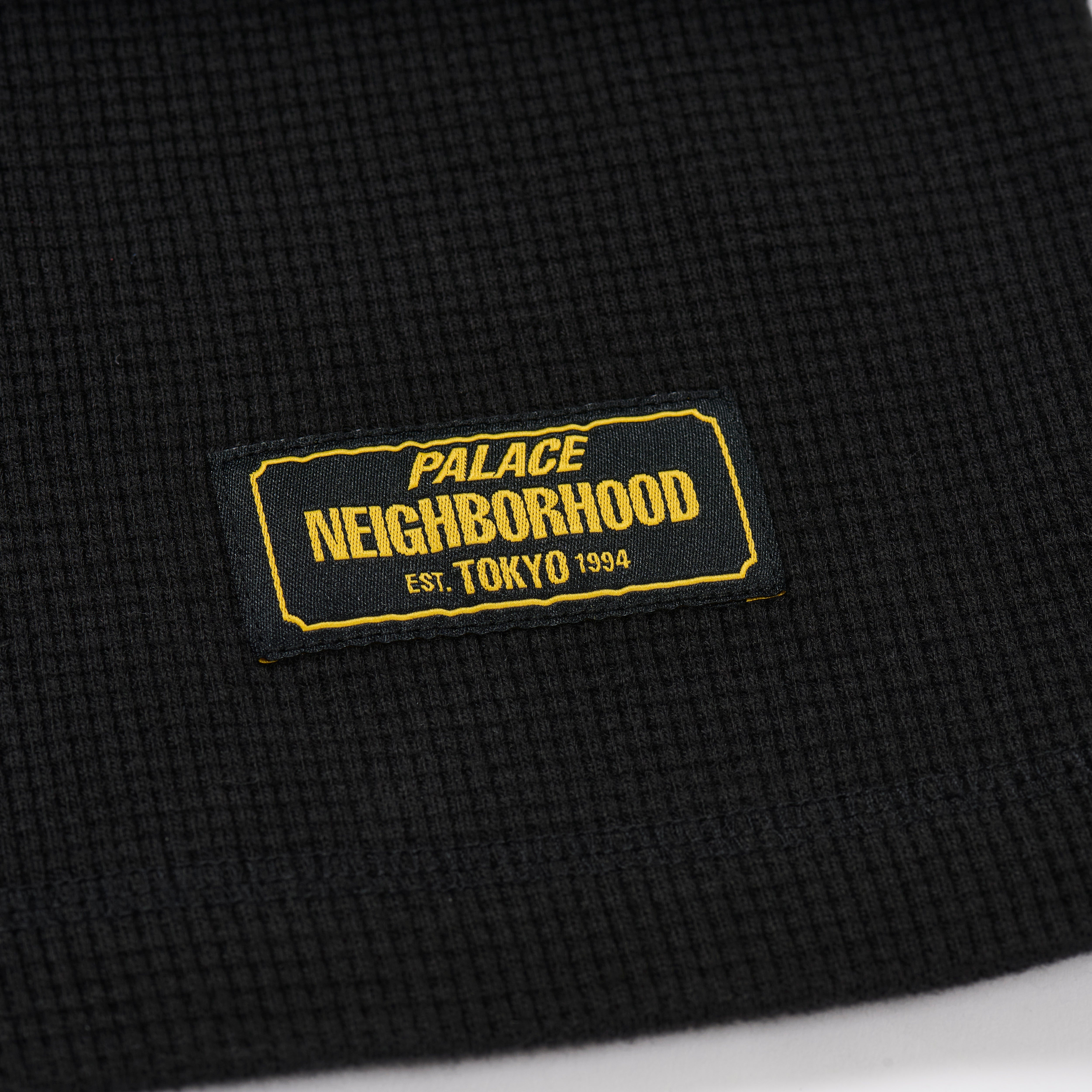 アイドル PALACE NEIGHBORHOOD Waffle Jersey Black Palace Neighborhood Waffle Jersey Black - Palace