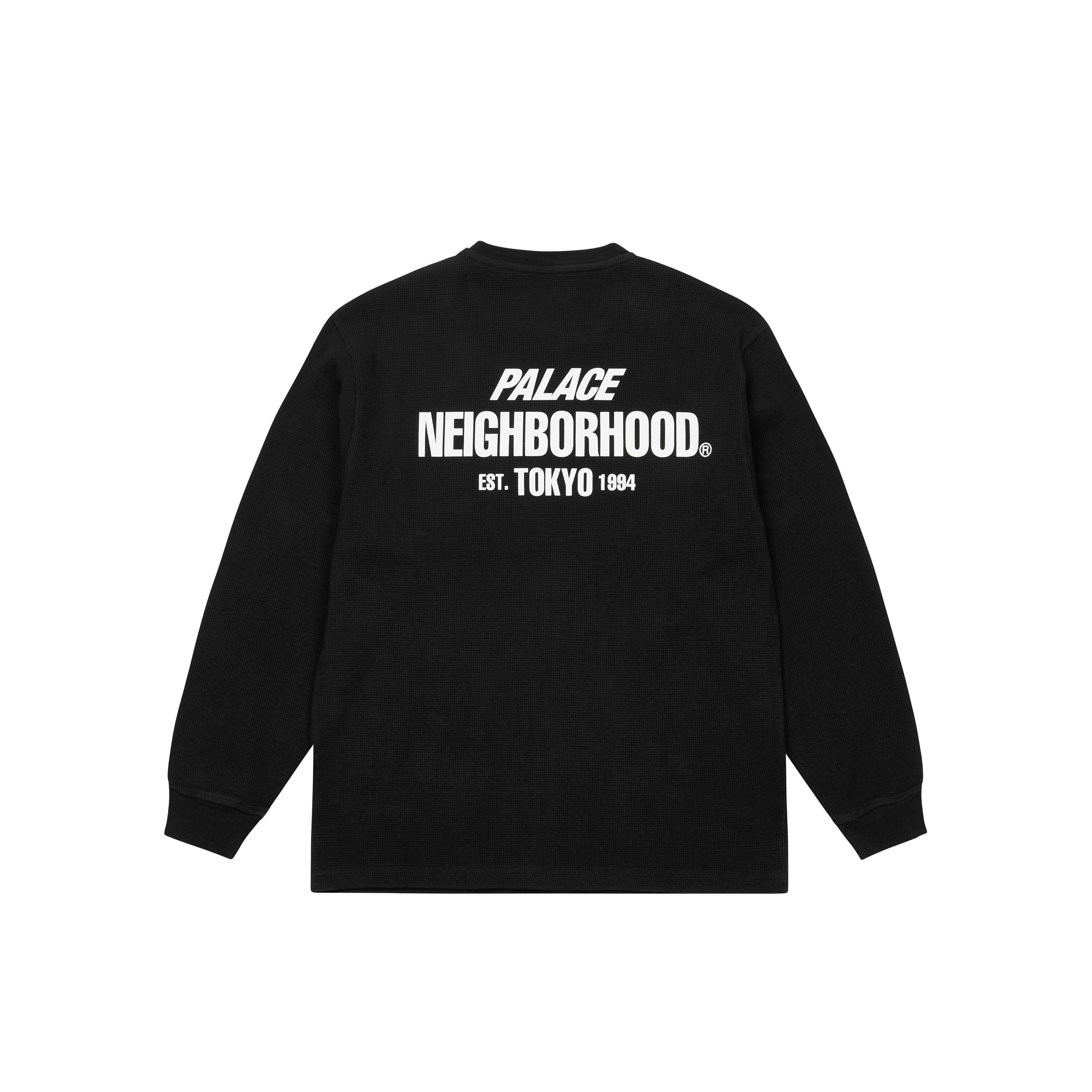 L即発送 PALACE NEIGHBORHOOD WAFFLE JERSEY 黒 Palace Neighborhood Waffle Jersey Black - Palace