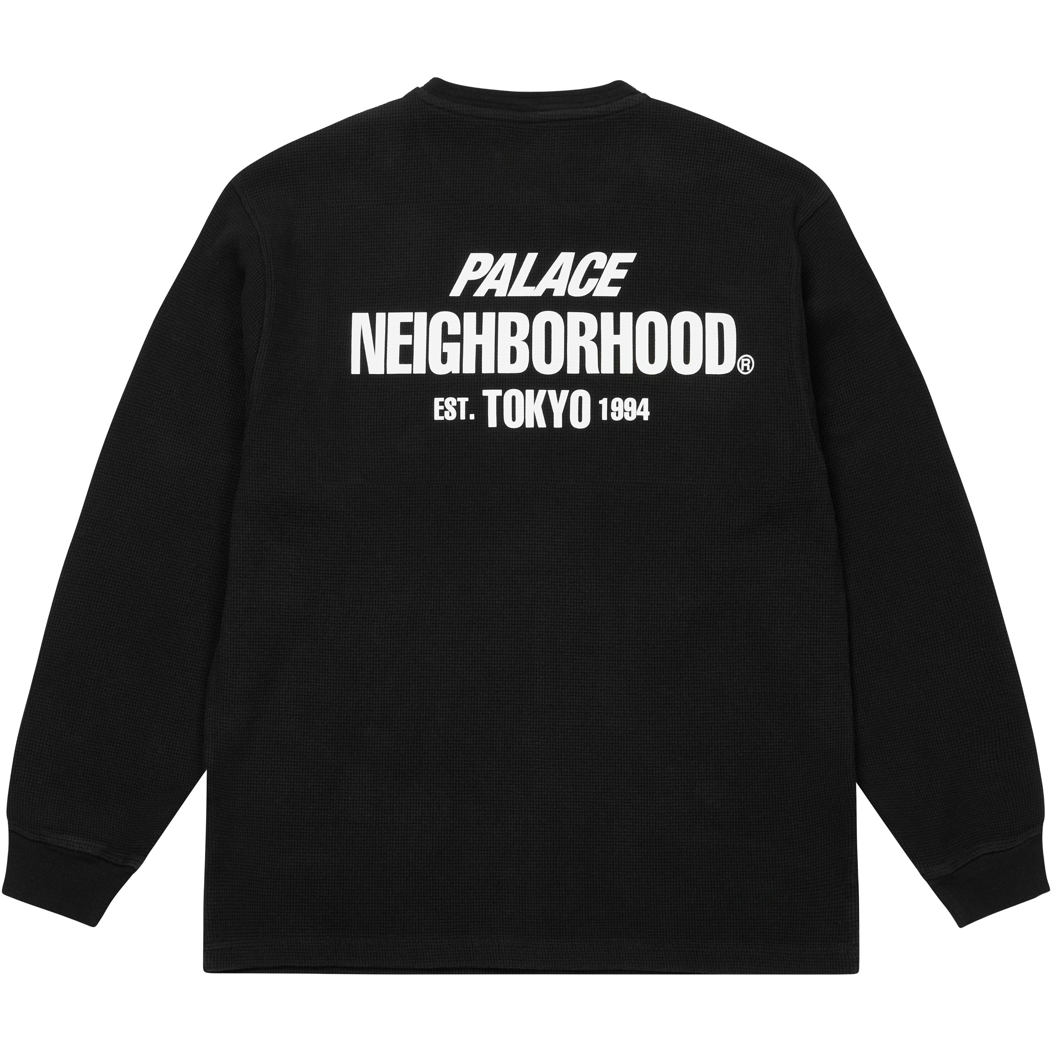Thumbnail PALACE NEIGHBORHOOD WAFFLE JERSEY BLACK one color