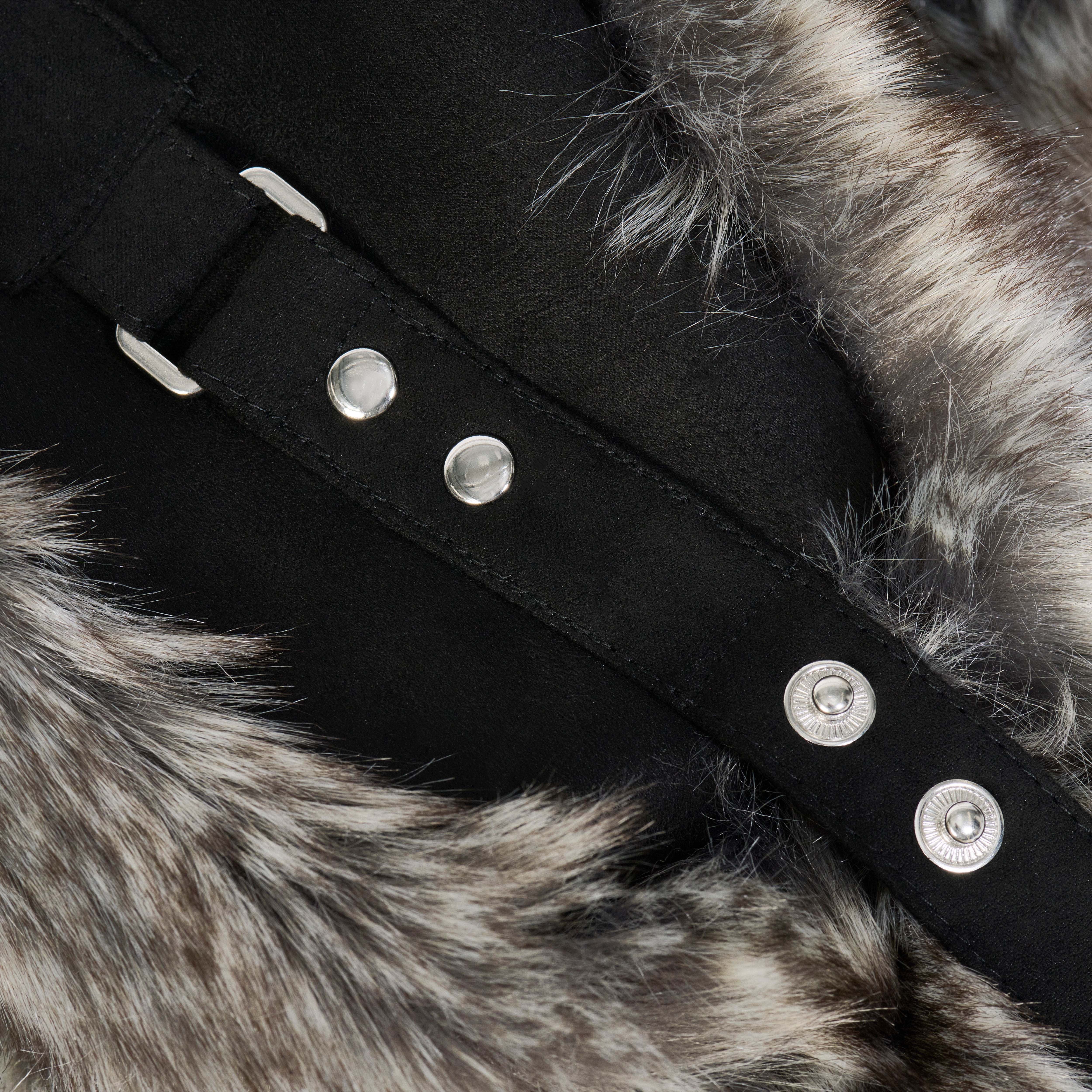 Thumbnail SHERPA FAUX SUEDE TROOPER BLACK one color