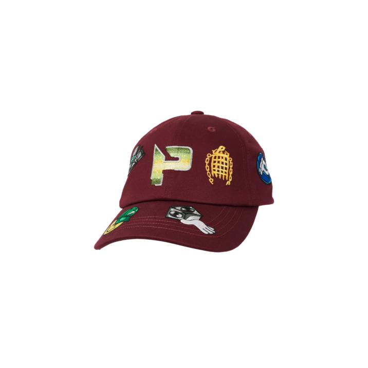 PALACE PEZ 6 PANEL SYMBOL BURGUNDY one color