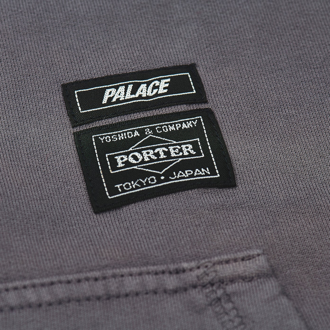 Palace Porter Tri-Ferg Hood Dark Grey - Palace Porter 2023 