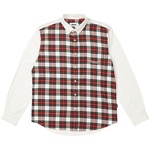 Thumbnail CHECK PANEL CHAMBRAY SHIRT WHITE one color