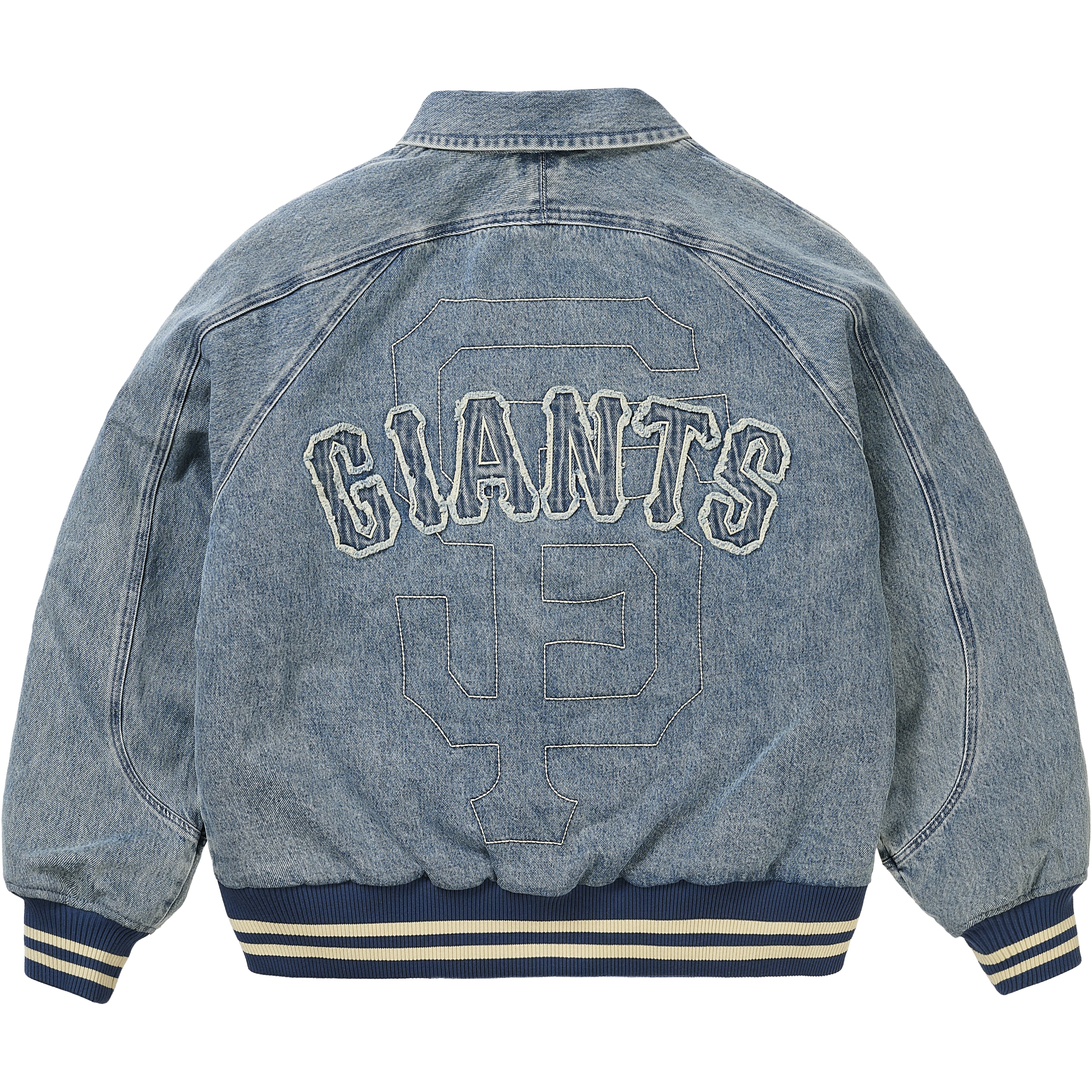 Thumbnail PALACE SAN FRANCISCO GIANTS DENIM VARSITY JACKET STONE WASH one color
