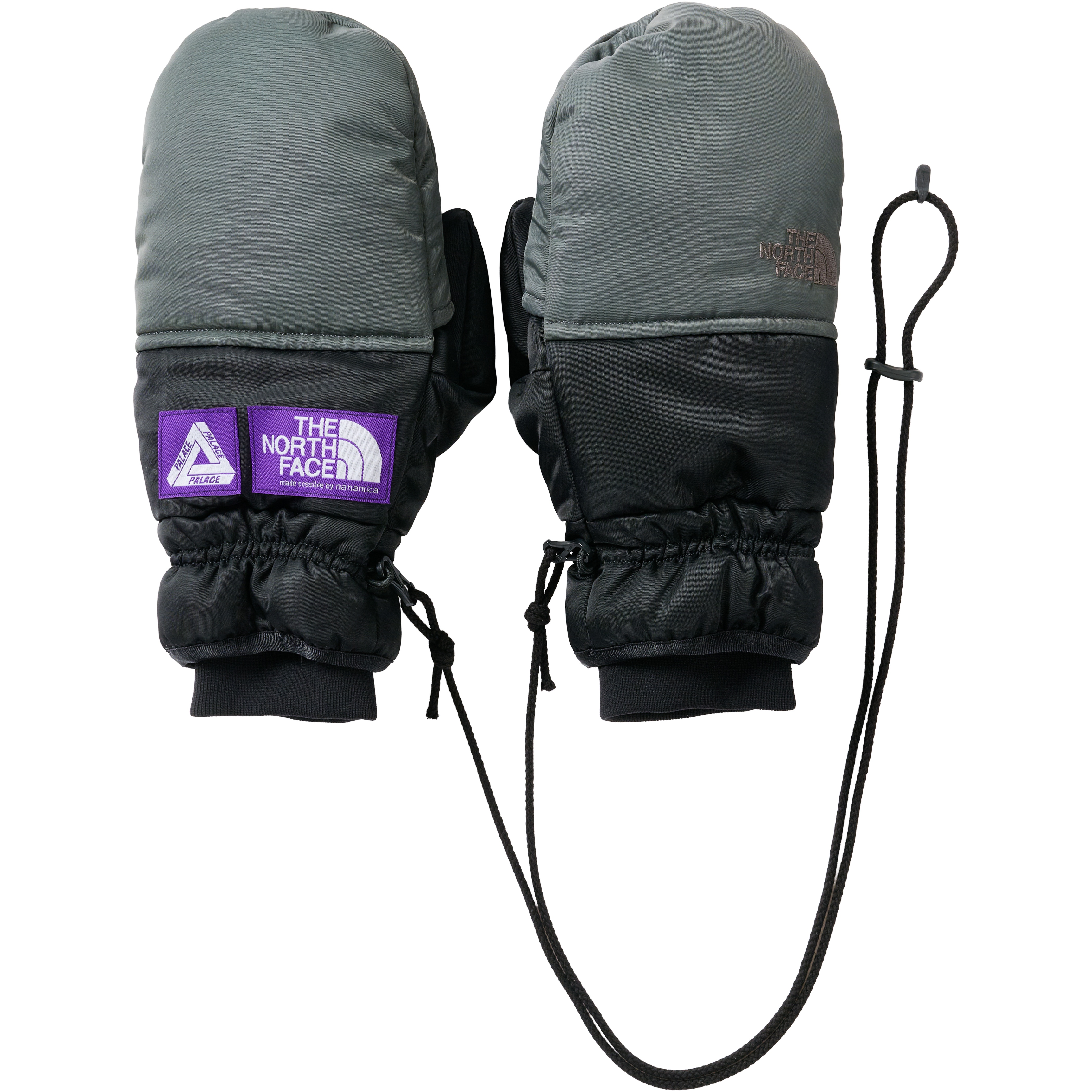 Palace PALACE THE NORTH FACE PURPLE LABEL WINDSTOPPER FIELD DOWN GLOVE ASPHALT GRAY