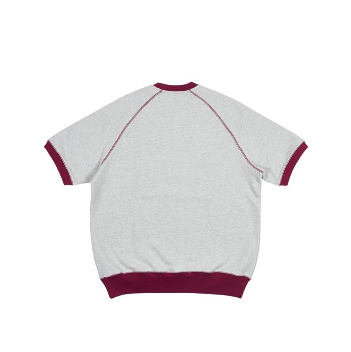 SHORT CREW GREY MARL / RED one color