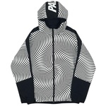 Thumbnail SWIRL HOOD JACKET BLACK / WHITE one color