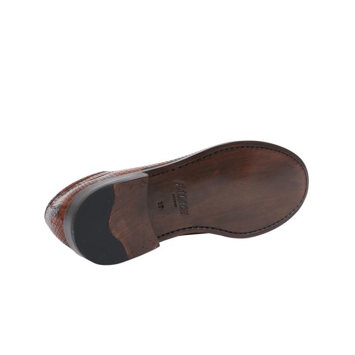 PALACE LOAFER MID DARK BROWN SNAKE PRINT one color