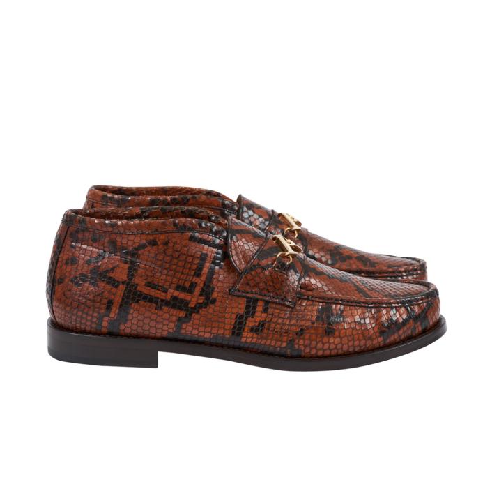 PALACE LOAFER MID DARK BROWN SNAKE PRINT one color