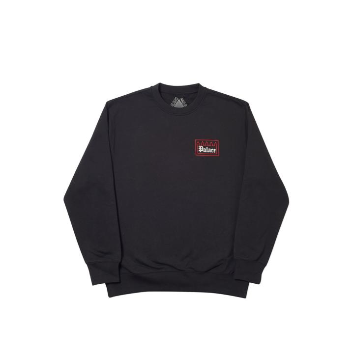 Thumbnail PALACE GATED COMMUNITY CREW BLACK one color