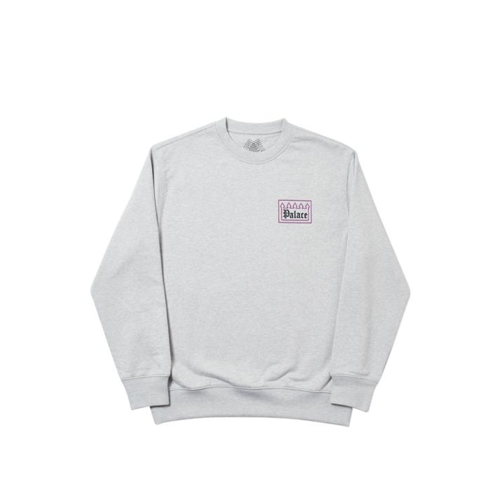 Thumbnail PALACE GATED COMMUNITY CREW GREY MARL one color