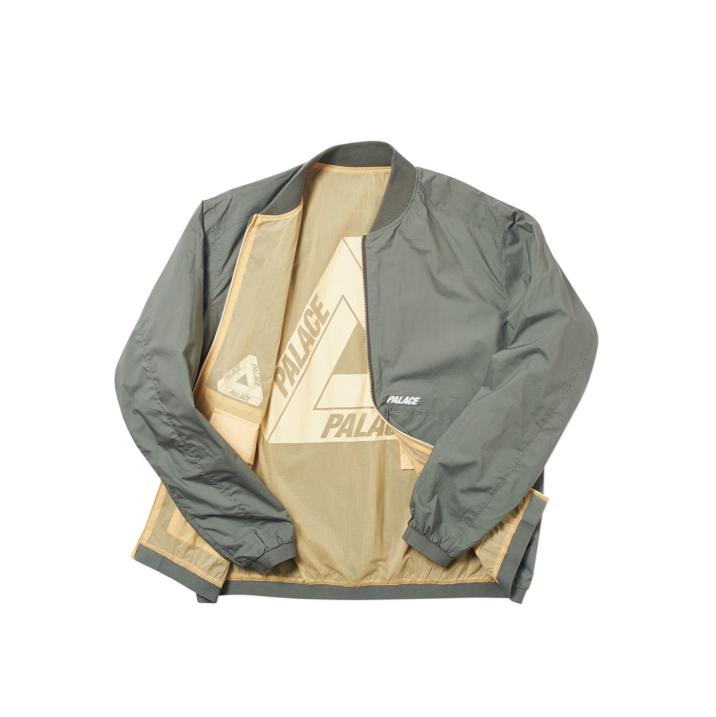 REVERSIBLE OVERLAY BOMBER OLIVE one color