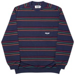 Thumbnail POCKET STRIPE CREW BLACK / ORANGE one color