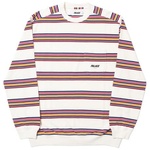 Thumbnail POCKET STRIPE CREW WHITE / PURPLE one color