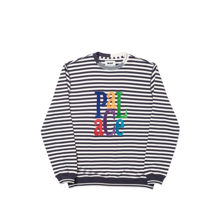 Thumbnail ZIG ZAG CREW BLACK / WHITE STRIPES one color