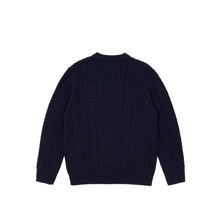 CABLE KNIT BLUE one color