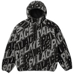 Thumbnail JACQUARD FLEECE HOODED JACKET BLACK one color