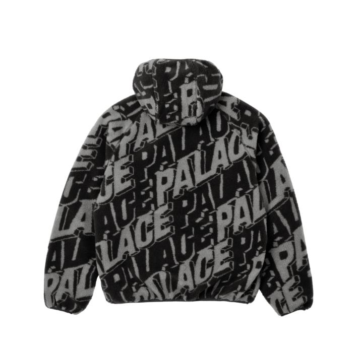 Thumbnail JACQUARD FLEECE HOODED JACKET BLACK one color