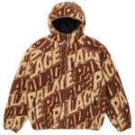 Thumbnail JACQUARD FLEECE HOODED JACKET TAN / BROWN one color