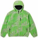 Thumbnail JACQUARD FLEECE HOODED JACKET GREY / GREEN one color
