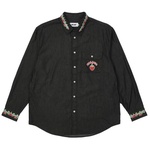 Thumbnail STRAWBERRY EMBROIDERY DENIM SHIRT BLACK one color
